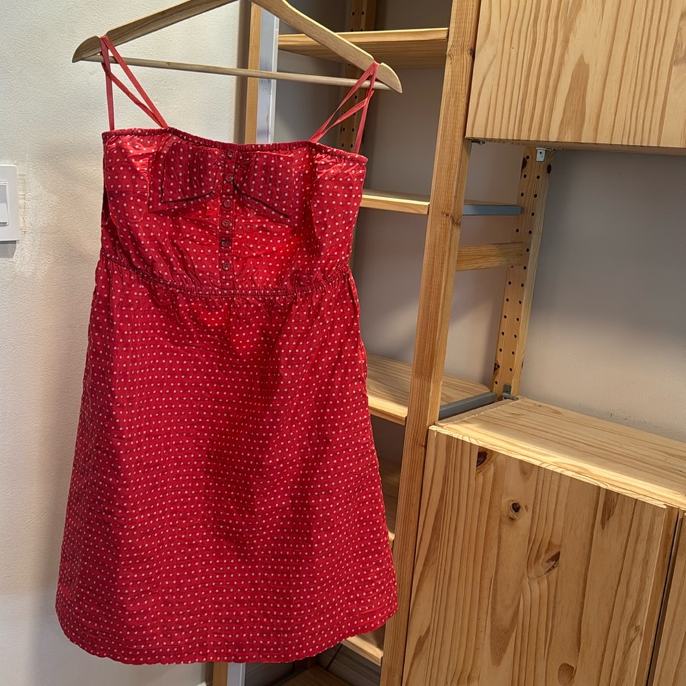 Y2K Vintage Urban Outfitters Strapless Seersucker Dotted Mini Dress